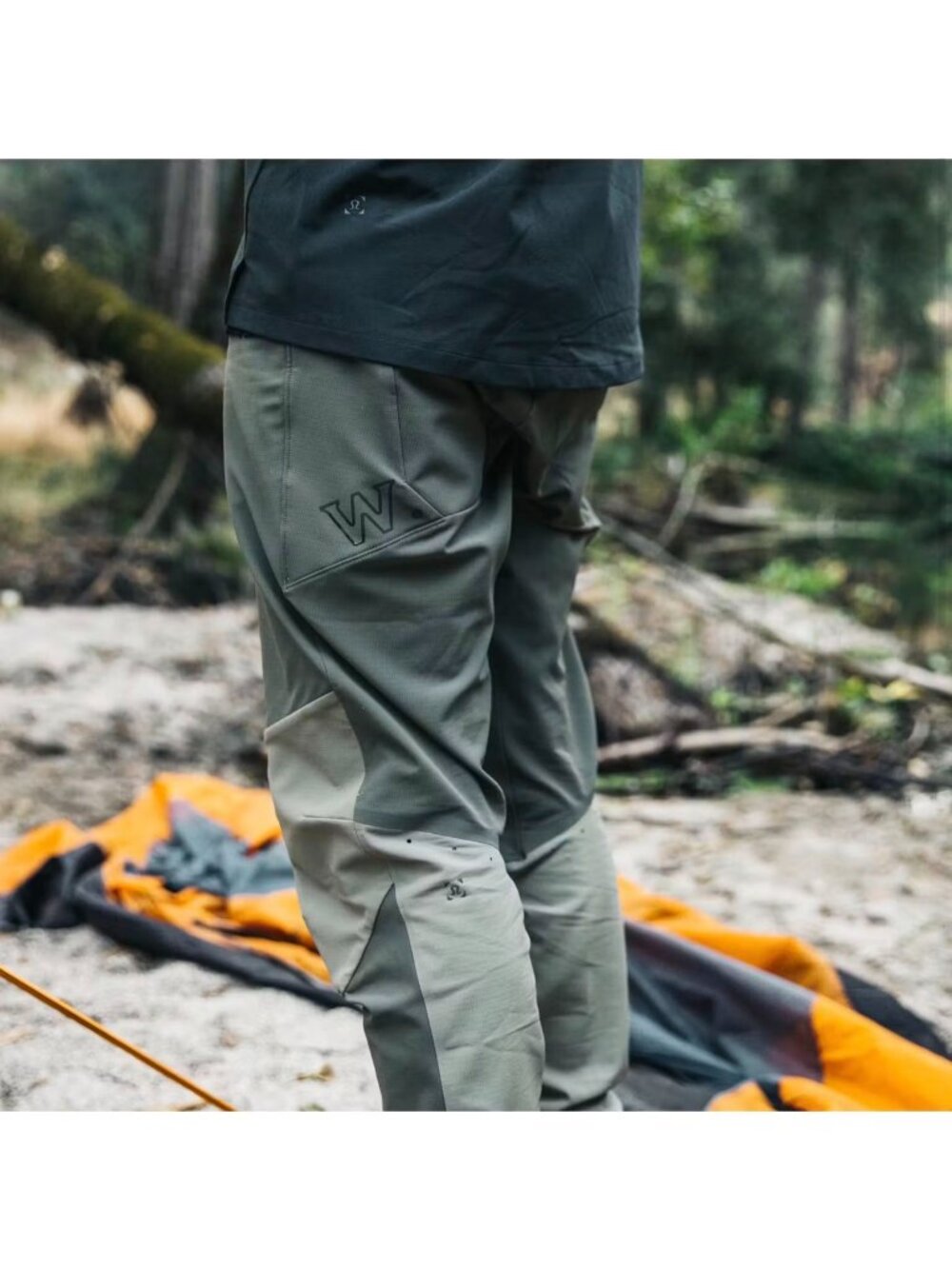 Lululemon Escape & Explore Outdoor Gorpcore Pants 34 Green Knee Panels Fishing